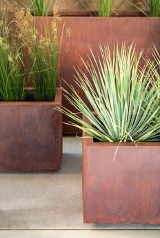 Corten Steel Serenity Garden Flower Holder