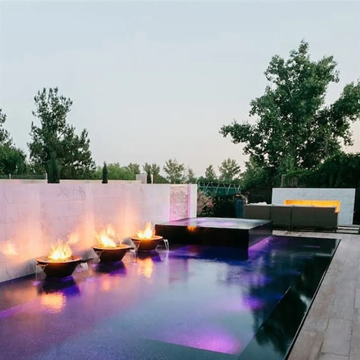 Fire Pit Water Fountain Waterfall For Pool