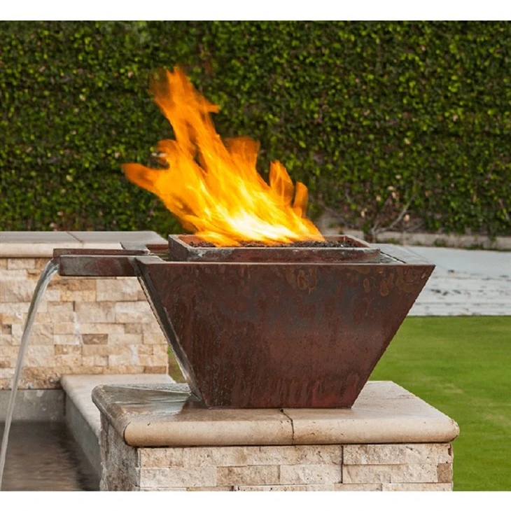 Fire Pit Water Fountain Waterfall For Pool