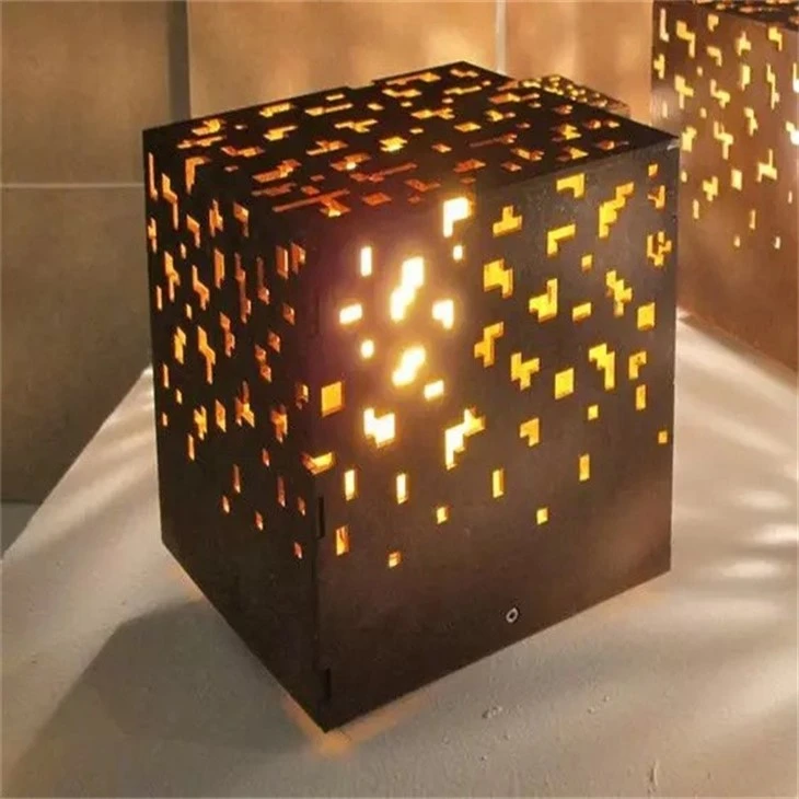 Rusted Metal Lamp For Backyard