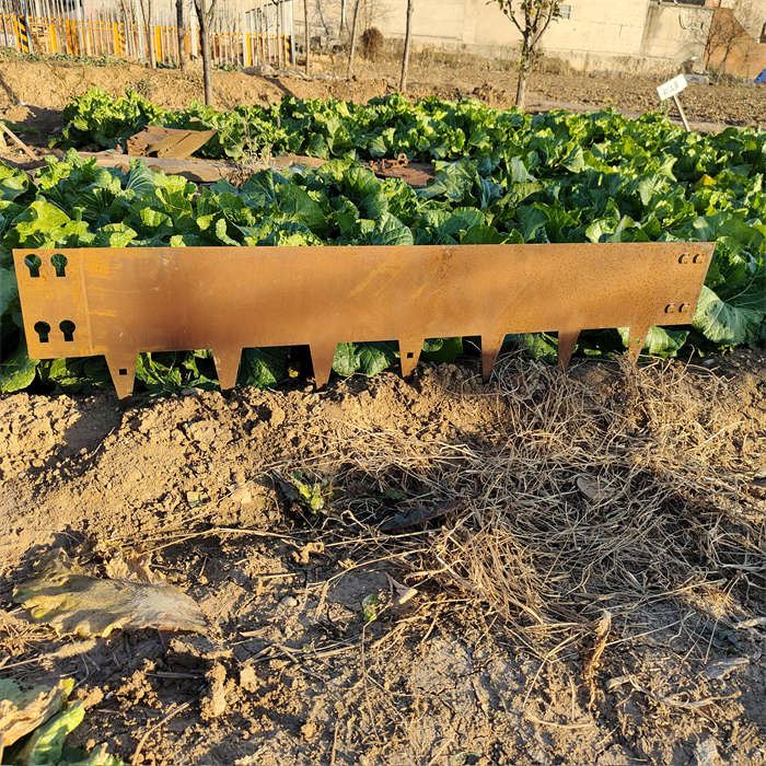 Dış Mekan Çiti Corten Çelik Bahçe Çim Kenarı
