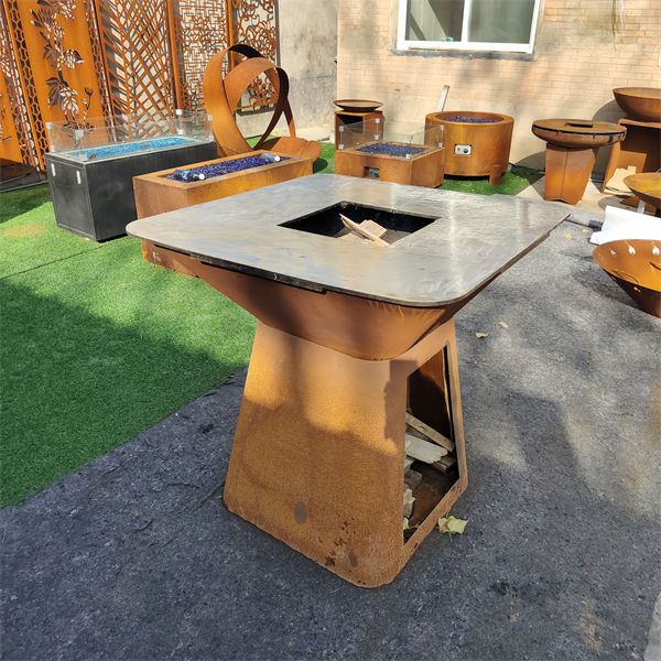 Doğal Paslı Ahşap Izgara